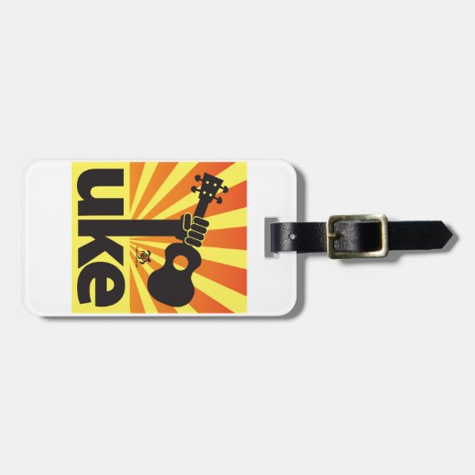 Étiquette À Bagage Puissance d'ukulélé (Devant horizontal)