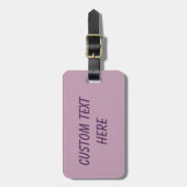 Étiquette À Bagage Puits de mauve solides simples (Devant Vertical)