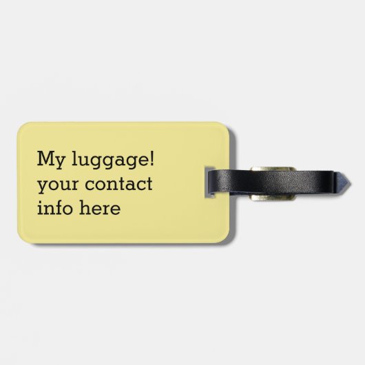 Étiquette À Bagage Puits vert encourageant drôle d'appui renversé (Dos horizontal)