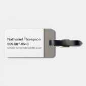 Étiquette À Bagage Puppy Scooby-Doo Bone & Motif Empreinte de patte (Dos horizontal)