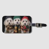 Étiquette À Bagage Pups de vacances (Devant Horizontal)