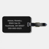 Étiquette À Bagage Purple Bicycle On White (Dos horizontal)