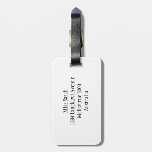 Étiquette À Bagage Purple Daisy personnalisé (Dos Vertical)