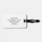 Étiquette À Bagage Purple Daisy personnalisé (Dos horizontal)