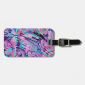 Étiquette À Bagage Purple Dream Expressive Impression Abstraite (Devant horizontal)