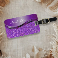 Purple Faux Parties scintillant Bling Métal person