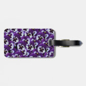 Étiquette À Bagage Purple_Pansies_Bouquet, (Dos horizontal)