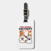 Étiquette À Bagage Purr-anormal Cat Cat mignonne Halloween Conception (Devant Vertical)