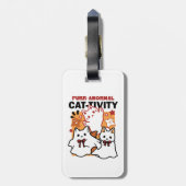 Étiquette À Bagage Purr-anormal Cat Cat mignonne Halloween Conception (Dos Vertical)