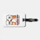 Étiquette À Bagage Purr-anormal Cat Cat mignonne Halloween Conception (Dos horizontal)