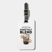 Étiquette À Bagage Purr-fect Blend : Cat and Coffee Art for Pet Lover (Devant Vertical)