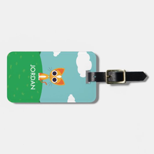 Étiquette À Bagage Purrl le chat (Devant horizontal)