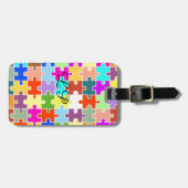 Étiquette À Bagage Puzzle personnalisé (Devant horizontal)