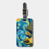 Étiquette À Bagage Pyramides nocturnes étoilées Sphinx Egypte (Devant Vertical)