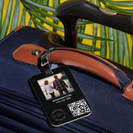 Étiquette À Bagage Qr Code Business Logo Nom image Titre Détails (Insitu Rectoal 1)