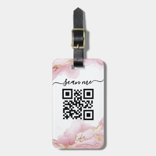 Étiquette À Bagage QR code me scanner (Devant Vertical)