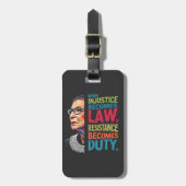Étiquette À Bagage Quand l'injustice devient loi, la résistance devie (Devant Vertical)