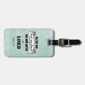 Étiquette À Bagage Quant à moi et ma maison Bible Verse (Devant horizontal)