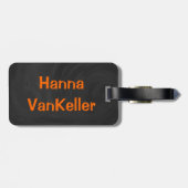 Étiquette À Bagage Quartiers de NYC Orange (Dos horizontal)