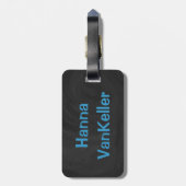 Étiquette À Bagage Quartiers NYC Bleu (Dos Vertical)