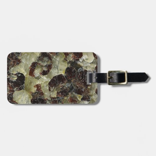 Étiquette À Bagage Quartz marbré Brown (Devant horizontal)
