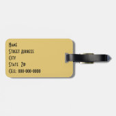 Étiquette À Bagage Quatre Aspen Feuille couleur automne photo (Dos horizontal)