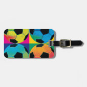 Étiquette À Bagage Quatre balles de football de couleurs différentes (Devant horizontal)