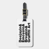 Étiquette À Bagage Quatre éléments de l'Hip hop (Devant Vertical)