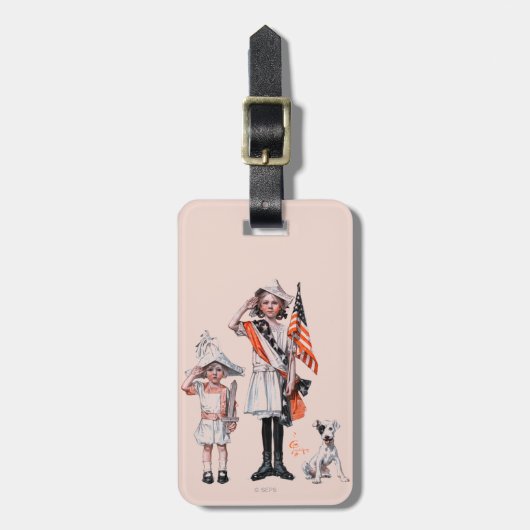 Étiquette À Bagage Quatre juillet (Devant Vertical)