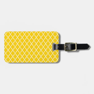 Étiquette À Bagage Quatrefoil canarien jaune Marocain attrayant