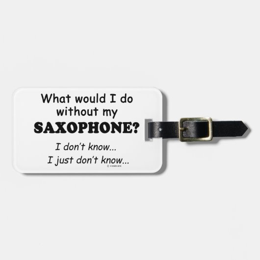 Étiquette À Bagage Que ferais-je, Saxophone (Devant horizontal)