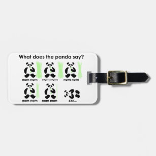 Étiquette À Bagage Que le panda fait-il disent-ils ?