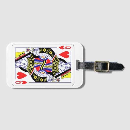 Étiquette À Bagage Queen of Hearts Surdimensionné Graphisme, Jouer de (Devant Horizontal)