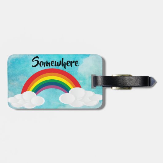 Étiquette À Bagage Quelque part (Dos horizontal)