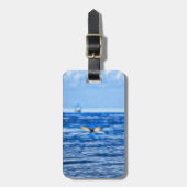 Étiquette À Bagage Queue de baleines Navire nautique Deep Blue Sea (Devant Vertical)