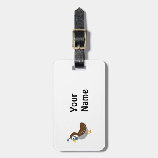 Étiquette À Bagage Queue de dessin mignonne (Devant Vertical)