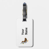 Étiquette À Bagage Queue de dessin mignonne (Dos Vertical)