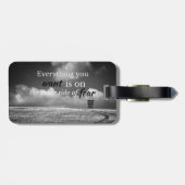 Étiquette À Bagage Quota motivationnel: Everything you want is on... (Dos horizontal)