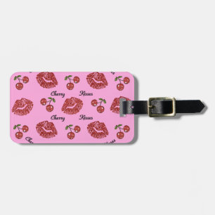 Étiquette À Bagage RAB Rockabilly Cherry Kisses on Pink