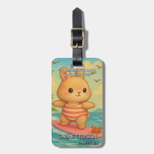 Étiquette À Bagage Rabbit 04 Kids (Devant Vertical)