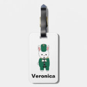 Étiquette À Bagage Rabbit Clarinet Marching Band Personnaliser Green (Dos Vertical)