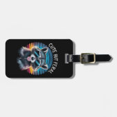 Étiquette À Bagage Raccoon mignon mais feral Funny (Devant horizontal)