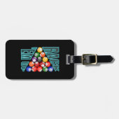 Étiquette À Bagage Rack'em Up Billiards (Devant horizontal)