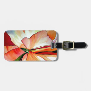 Étiquette À Bagage Rainbow Begonia flower watercolour original