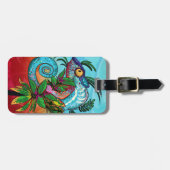 Étiquette À Bagage Rainbow Chameleon (Devant horizontal)