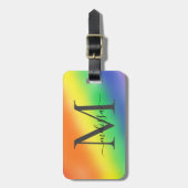 Étiquette À Bagage Rainbow Colorful (Devant Vertical)