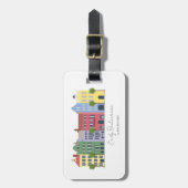 Étiquette À Bagage Rainbow Row Charleston Caroline du Sud (Devant Vertical)