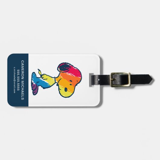 Étiquette À Bagage Rainbow Snoopy (Devant horizontal)