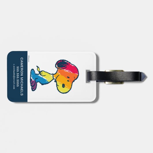 Étiquette À Bagage Rainbow Snoopy (Dos horizontal)