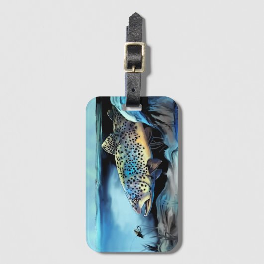 Étiquette À Bagage Rainbow Trout Fly (Devant Vertical)